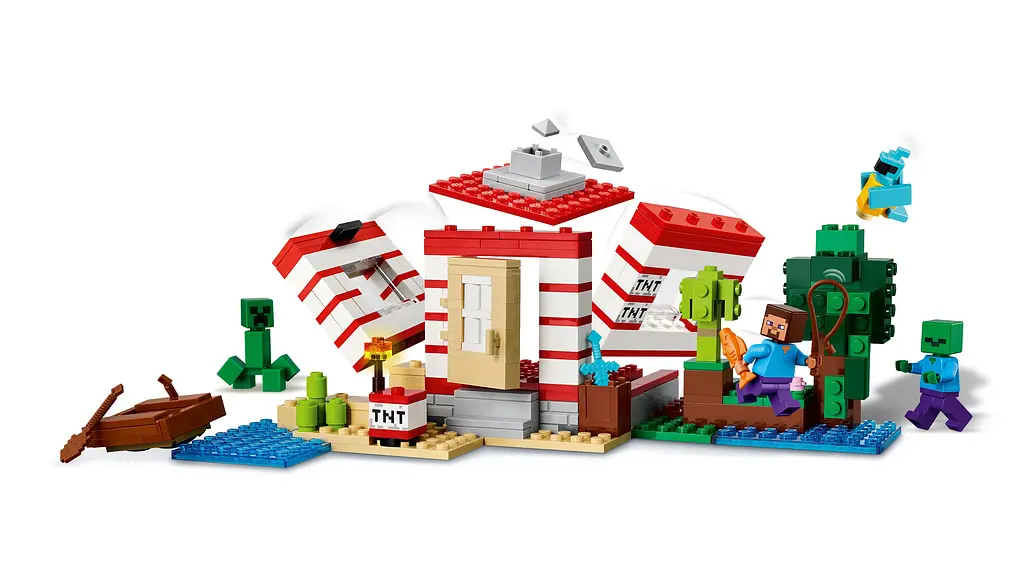 Конструктор LEGO Minecraft Дом по взрывчатке в джунглях 287 деталей (21275) - фото 8