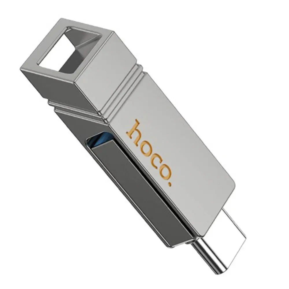 USB флеш накопичувач Hoco UD14 64GB 2 в 1 USB 3.2/ Type-C металевий сірий - фото 2