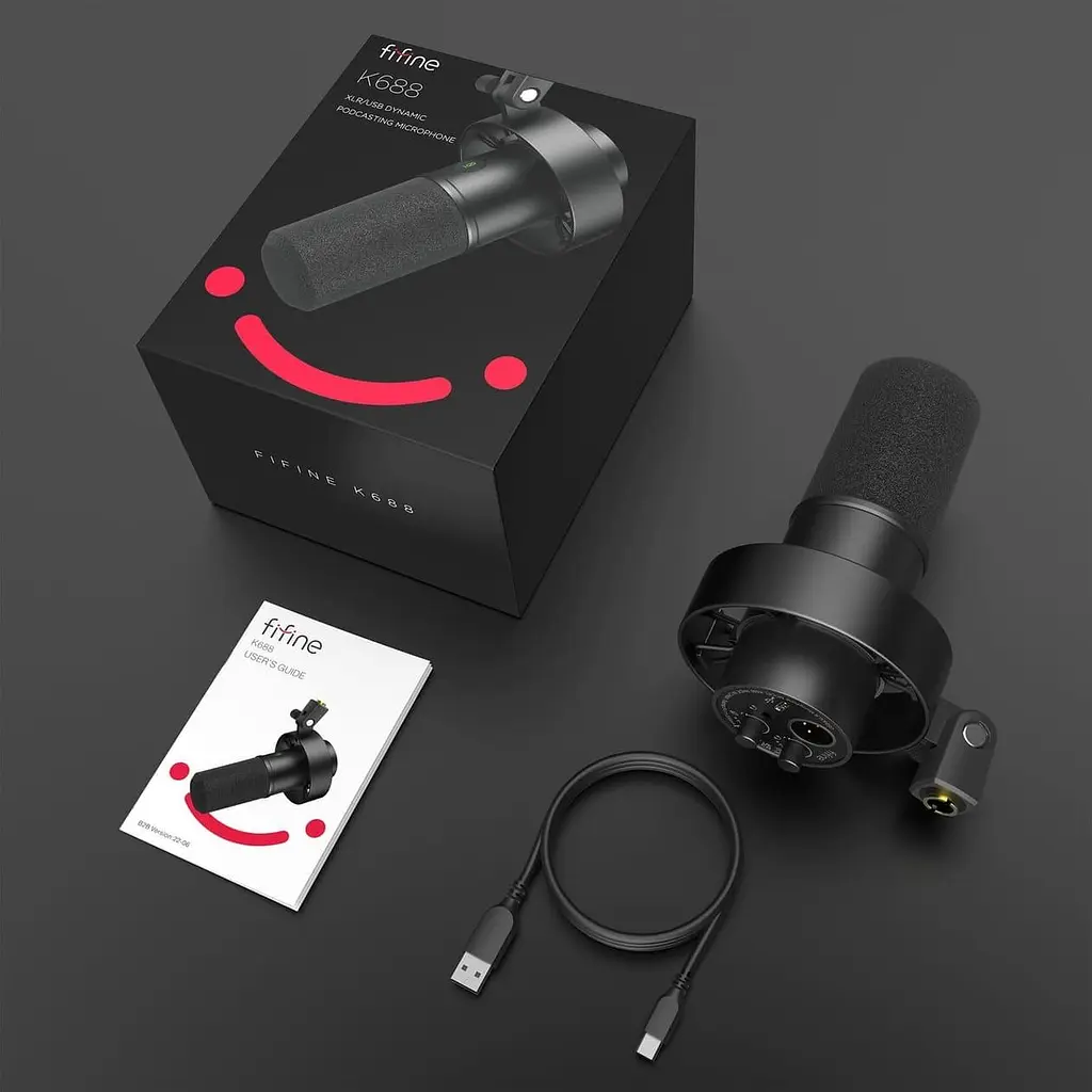 Мікрофон Fifine K688 XLR/USB Black (K688) - фото 5
