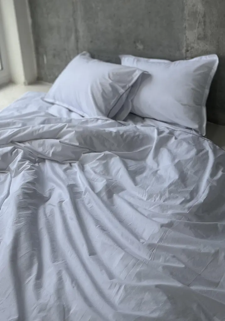 Комплект постільної білизни двоспальний євро 200х220 см варена бавовна White Dream Білий (2005) - фото 4