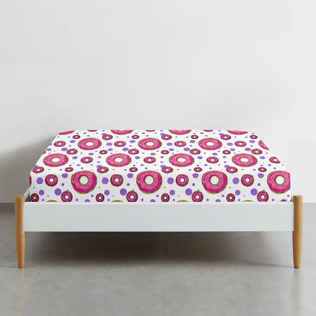 Простынь Cosas на резинке 90х200 sweet donut, фиолетовая (SweetDonut_90x200x20) - фото 2