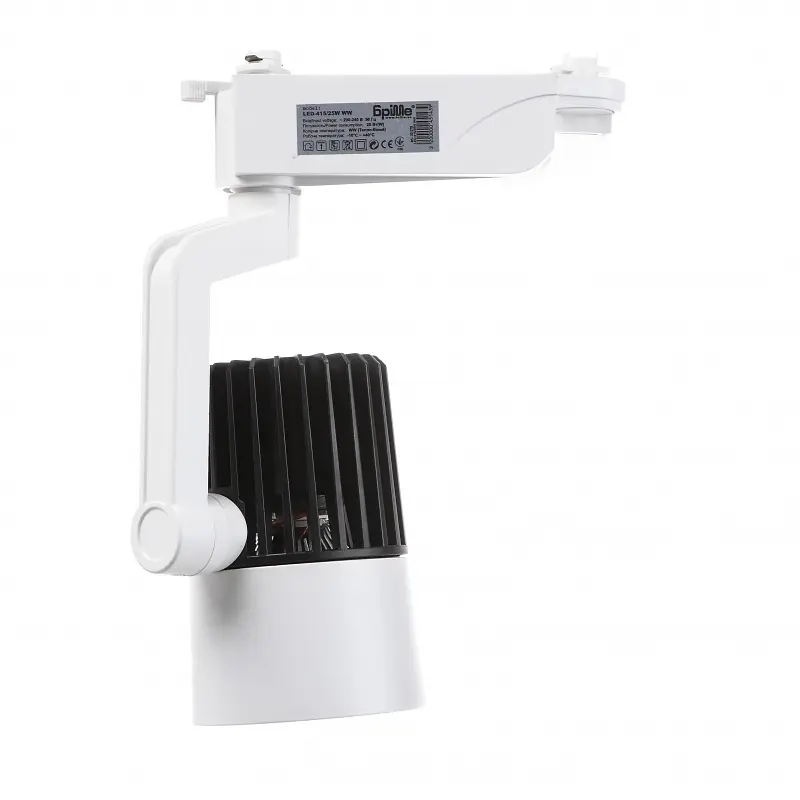 Светильник трековый поворотный LED 415/25W WW WH/BK COB Brille 32-275 - фото 4