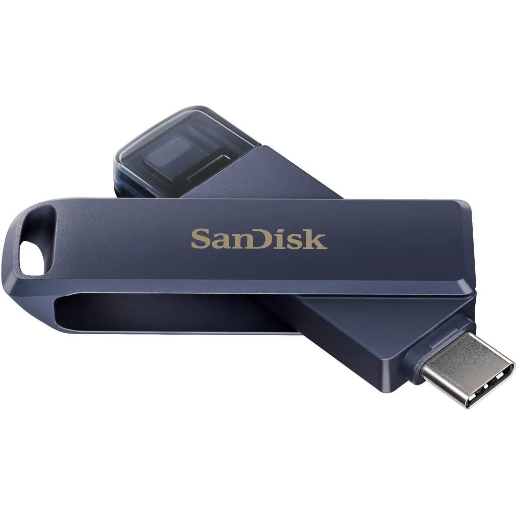 USB флеш накопитель SanDisk 128GB Phone Drive for iPhone Metallic Sky Lightning/Type-C U (SDIXD0N-128G-GN6NE) - фото 4