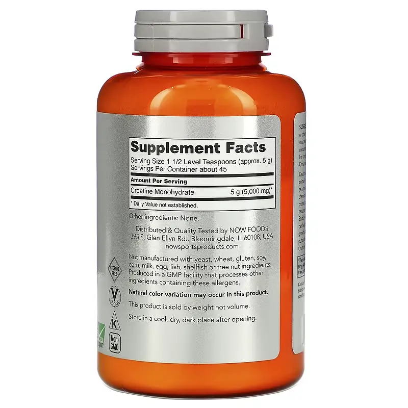 Креатин Now Sports Моногідрат Creatine Monohydrate Powder - 227г - фото 2