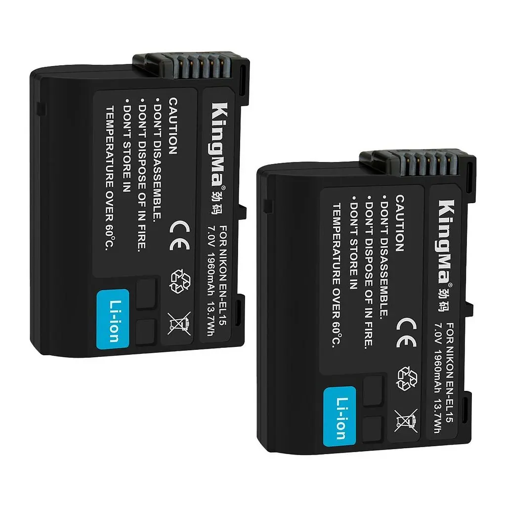 2-Pack KingMa Nikon EN-EL15 комплект з 2 акумуляторів - фото 1