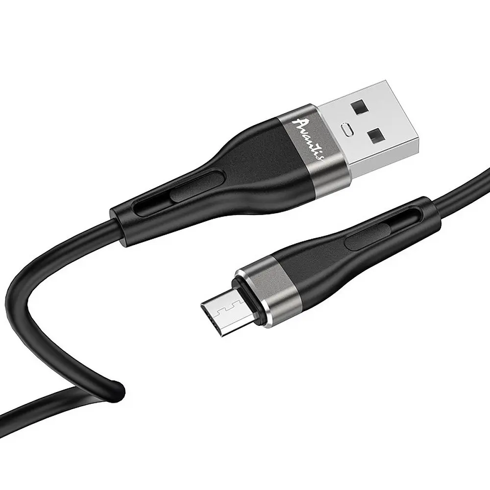 Кабель Avantis AC-81m Silicone USB – Micro- чорний - фото 3