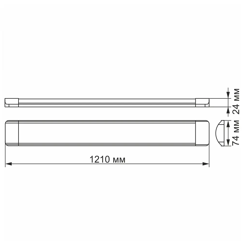Світильник лінійний Videx LED 36W 1.2М 4100K білий (VL-BN-36124) - фото 3