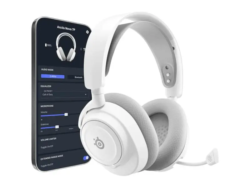 Навушники з мікрофоном SteelSeries Arctis Nova 7P Wireless Gen 2 White (61745) - фото 2