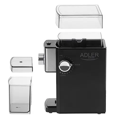 Кофемолка Adler AD 4448 помола регулировка помола уровень помола от 2 до 12 порций 100 г 300 Вт - фото 3