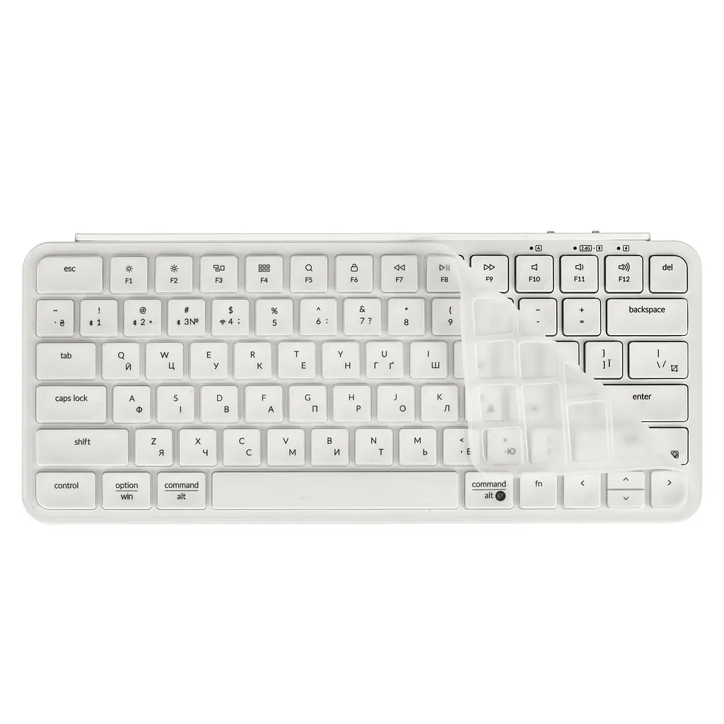 Keychron Клавиатура мембрана B1 Pro, USB/WL/BT, ivory white - фото 8