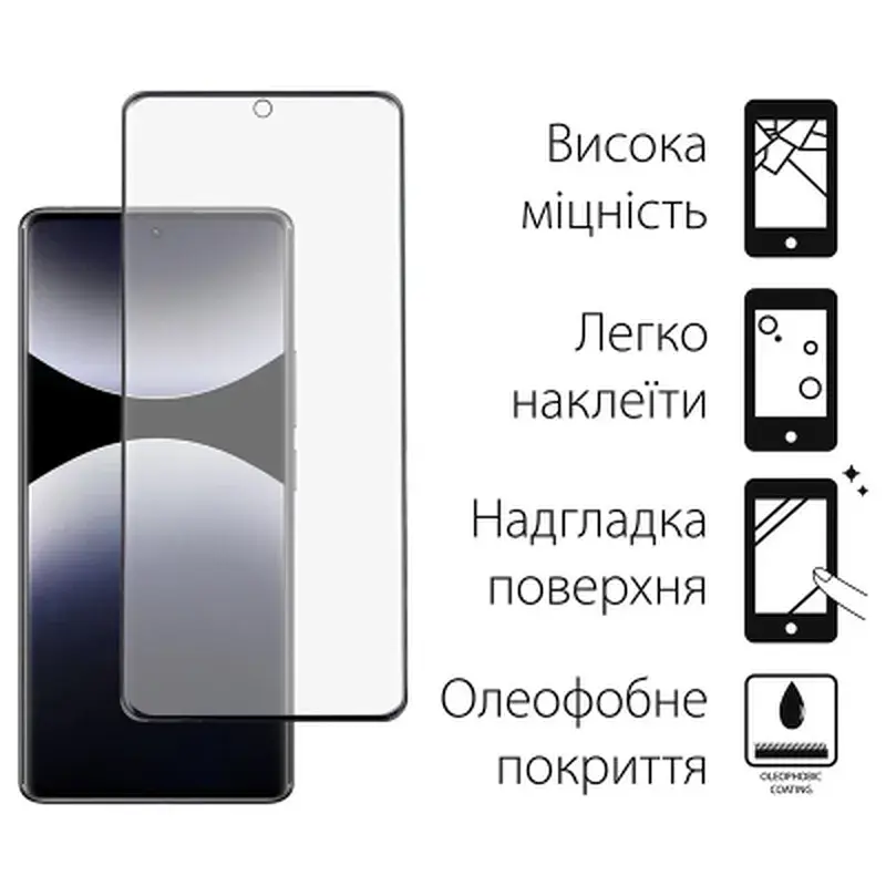 Чохол до мобільного телефона Dengos Kit Xiaomi Redmi Note 14 Pro case Matte + glass (Black) (DG-KM-128) - фото 3