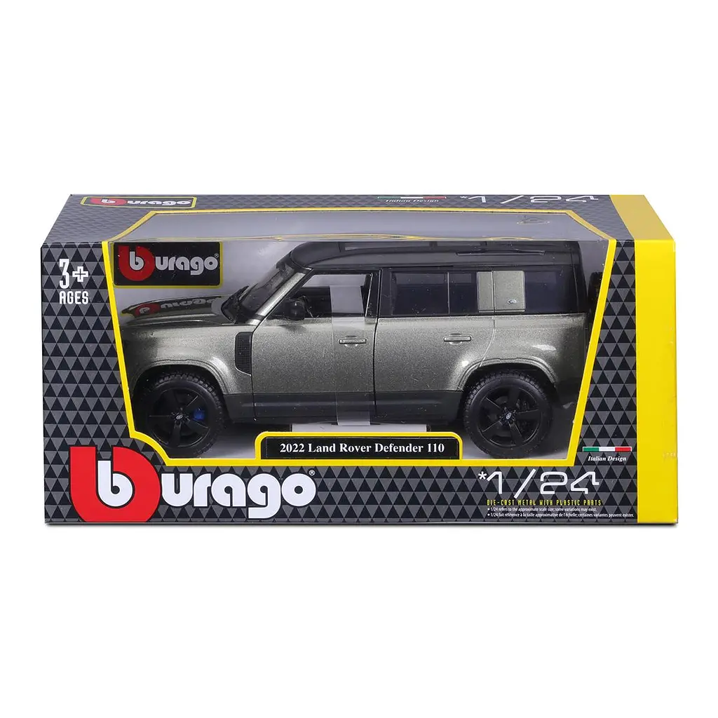 Автомодель - LAND ROVER DEFENDER 110 (2022) (1:24) Bburago 18-21101 - фото 6
