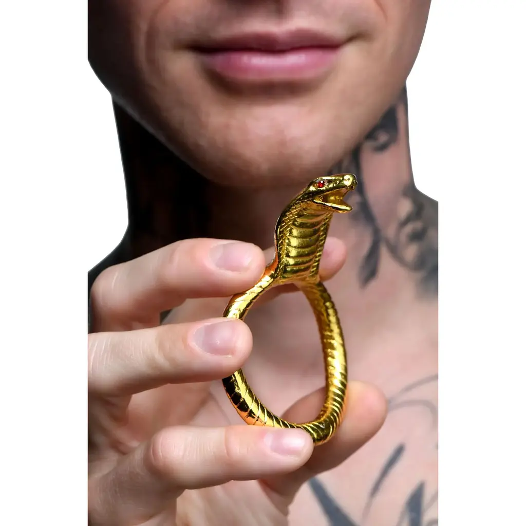 Ерекційне кільце Master Series Cobra King Golden Cock Ring - фото 4