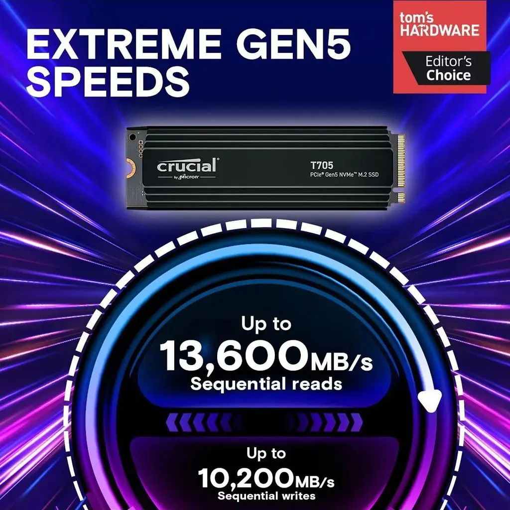 SSD накопичувач Crucial T705 1TB [CT1000T705SSD5] [142563] - фото 5