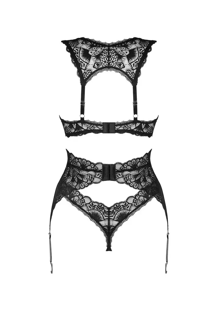 Комплект білизни Obsessive Donna Dream XL/2XL чорний - фото 6