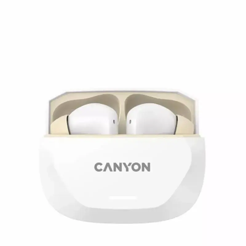Навушники Canyon Hexagon 7 TWS ANC+ENC Wireless Charge White/Beige (CNS-TWS7WB) - фото 2