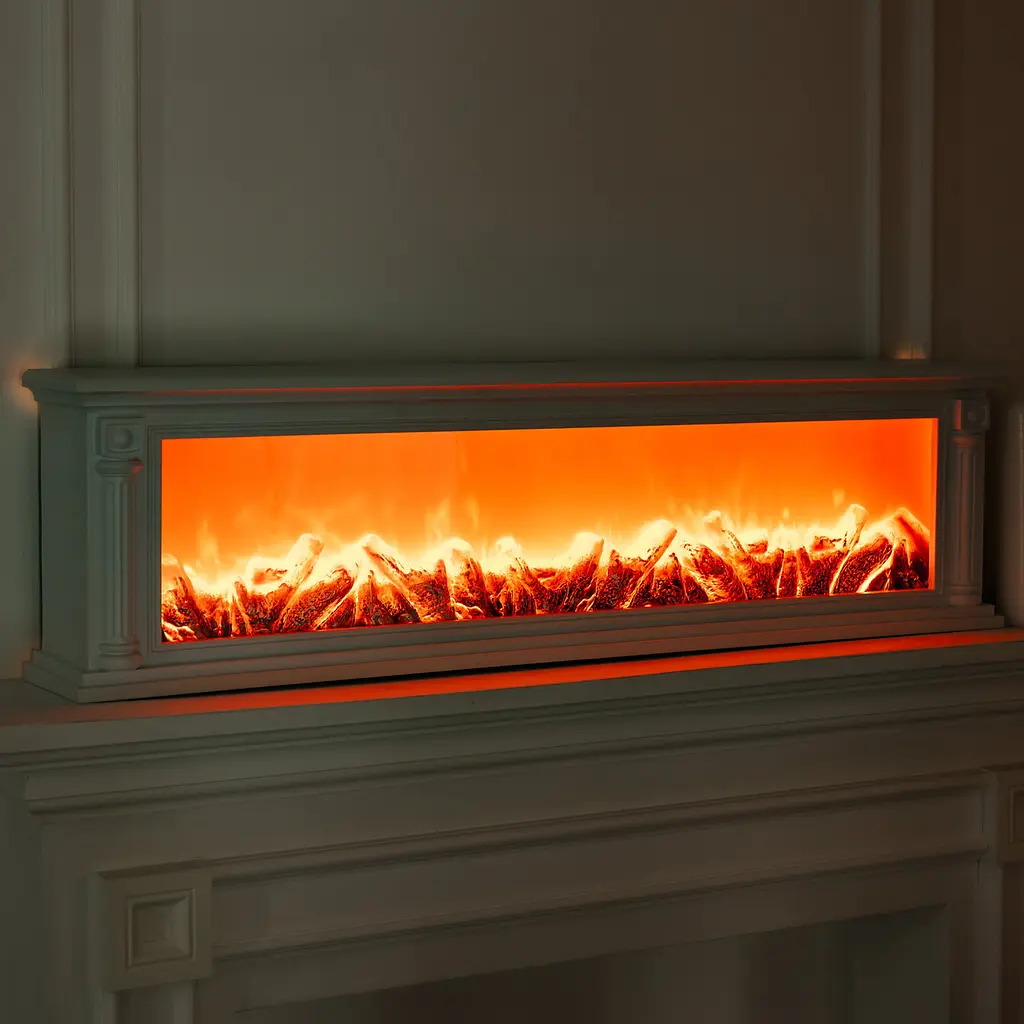Камін декоративний з LED-підсвіткою 101 см, білий Yiwu SP-47W - фото 5