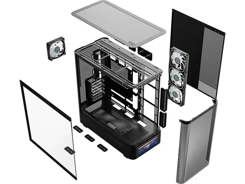 Корпус MODECOM VOLCANO AQ500 ARGB MIDI BLACK (MC-A-AQ500-4FA-B) - фото 7