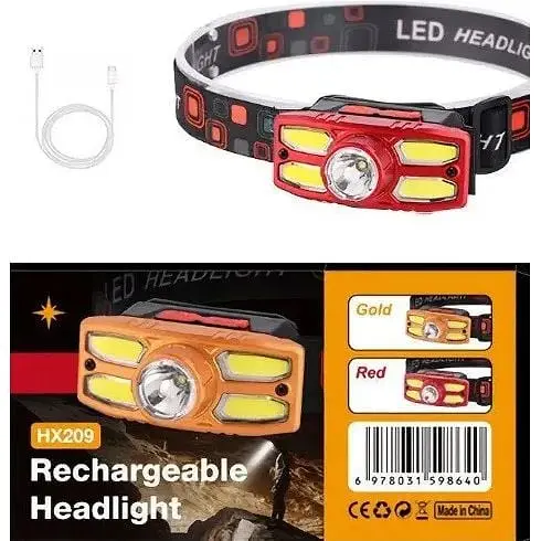 Налобний ліхтар Bailong Headlight HX-209 XPE+COB LED акумуляторний універсальний - фото 7