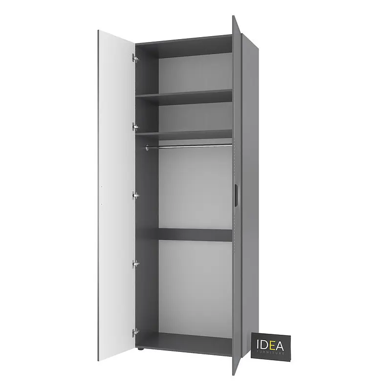 Шафа для одягу з однією штангою С-8.3 Антрацит/Асфальт Idea - фото 4