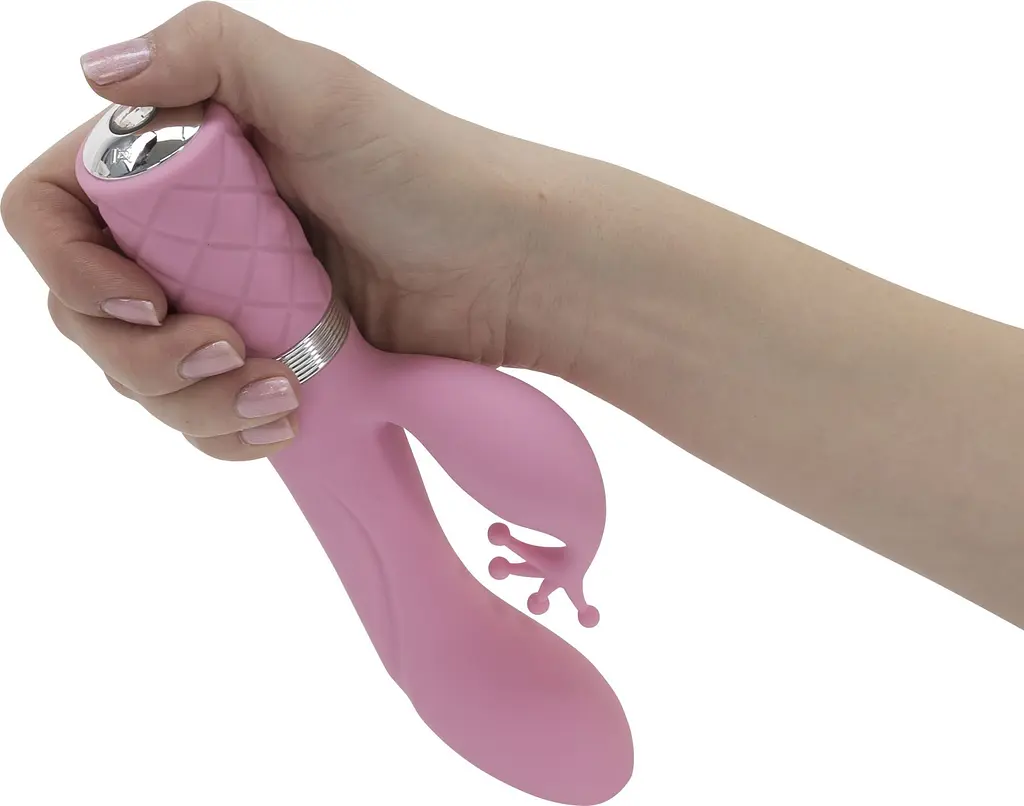 Розкішний вібратор-кролик Pillow Talk - Kinky з кристалом Сваровські, потужний Колір: Рожевий - фото 4