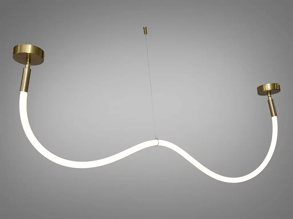 Сучасна світлодіодна люстра шланг потужністю 17 Вт, бронза - фото 2