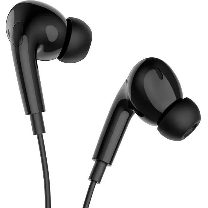 Навушники Hoco Crystal sound wire-controlled earphones with microphone M101 Pro чорні - фото 6