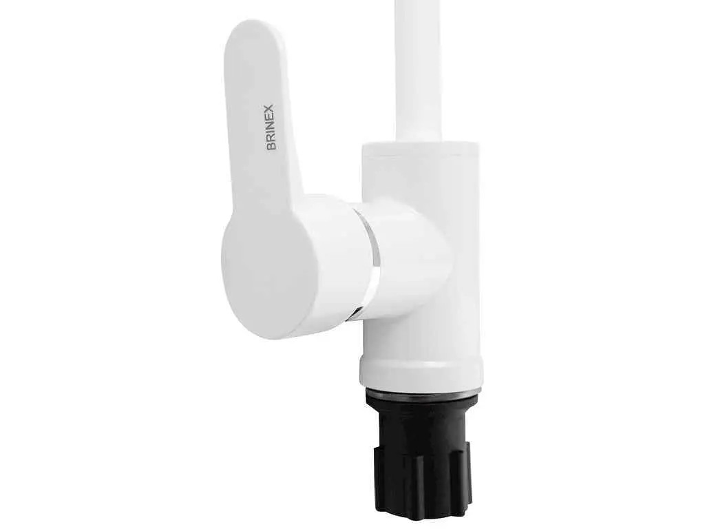 Змішувач Brinex на мийку білий 40W 007 (k40) BRIN40W007 - фото 3
