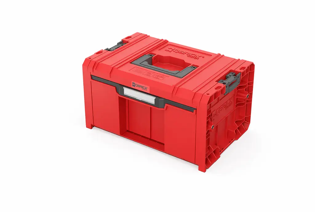 Ящик для інструментів Qbrick System PRO Drawer 1 2.0 Basic з 1 висувним ящиком з ABS-пластику червоний