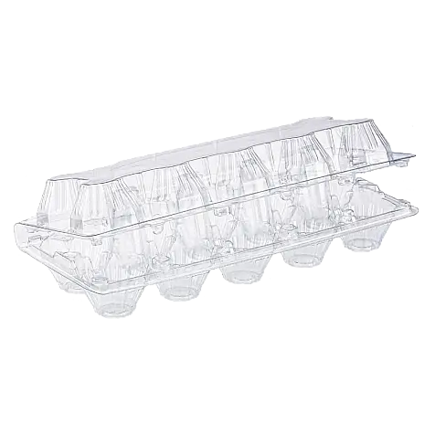 Упаковка для курячих яєць XXL, 10 комірок, 50 шт, форма прямокутна, колір прозорий, ПЕТ для зберігання і транспортування - фото 3