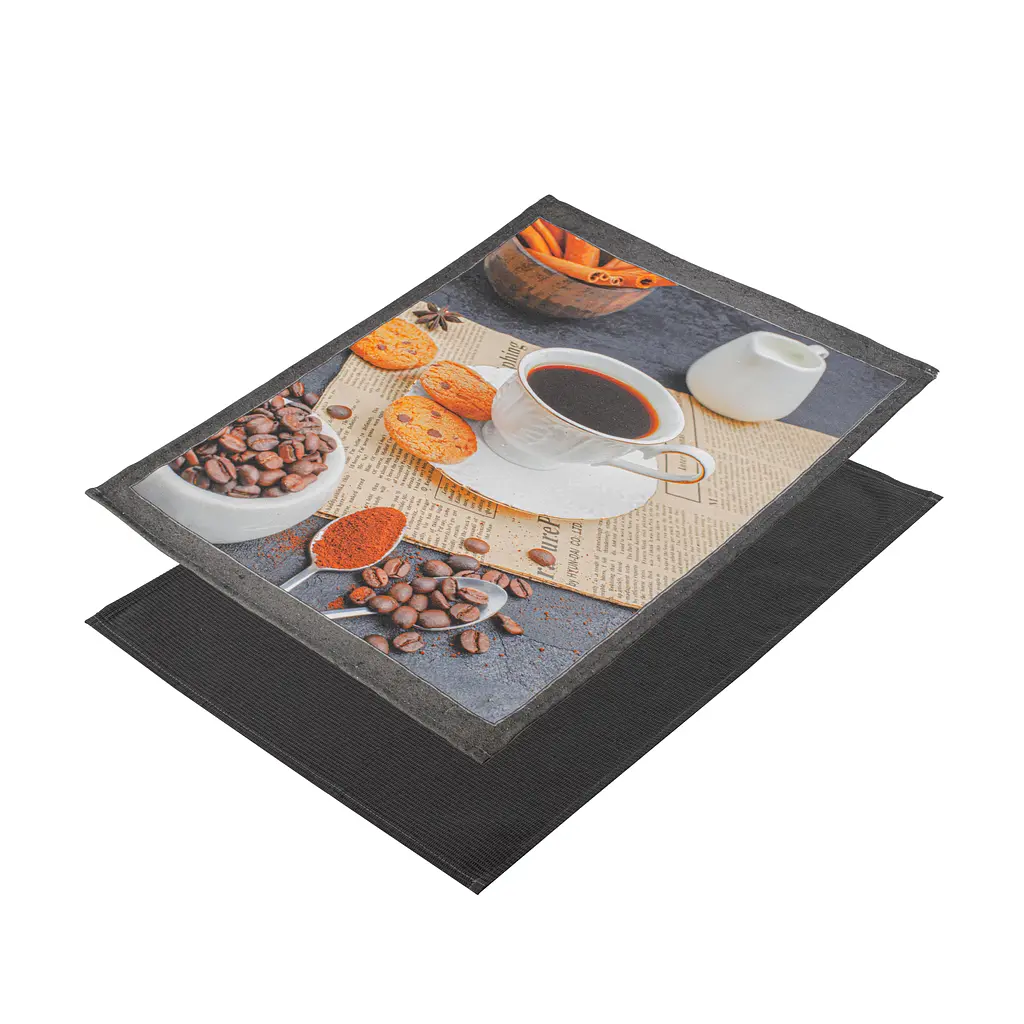 Набір кухонних рушників Home Line Кавова насолода 40х60 см графітовий 2 шт. (195594) - фото 2