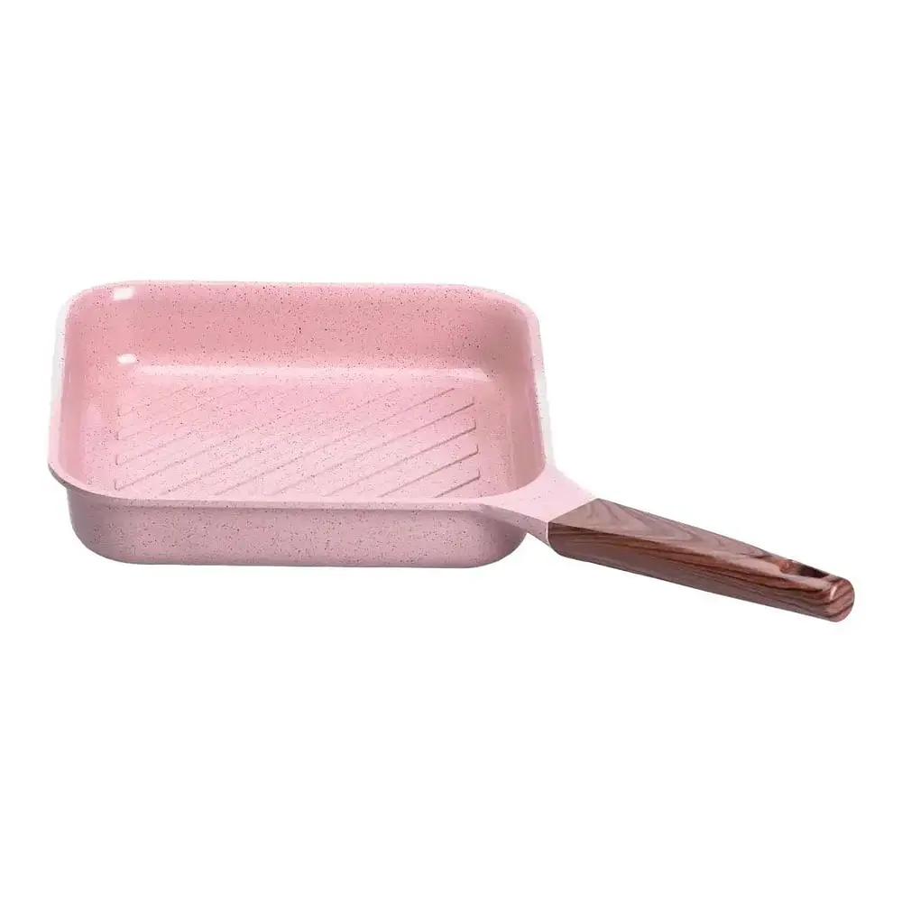 Сковорода-гриль MGC алюминиевая 2,5 л с антипригарным покрытием, розовый MGC HP-4-438P - фото 2