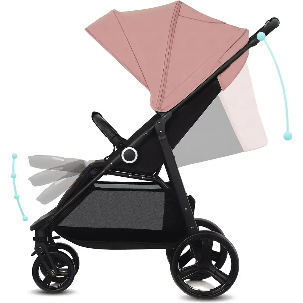 Прогулянкова коляска Kinderkraft Grande Plus рожева (00-00305156) - фото 11