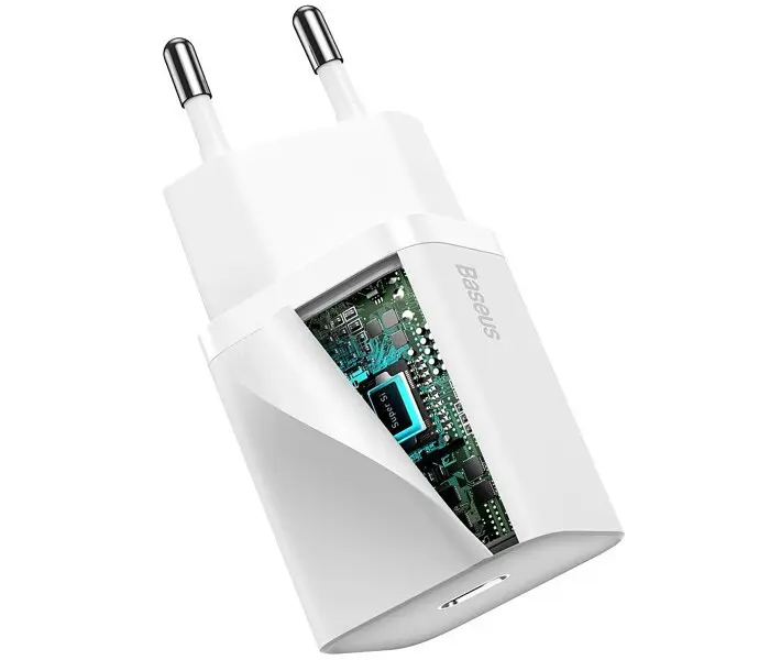 Зарядное устройство для Baseus 20W Super Si USB-C (CCSUP-B02) белое - фото 3