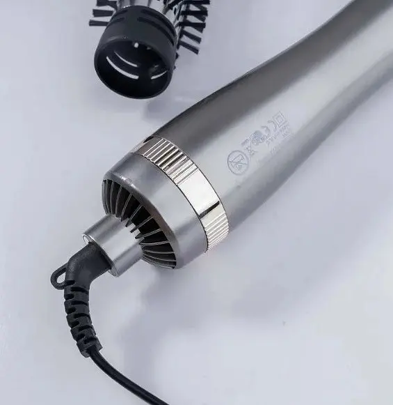 Фен щітка браш Gemei GM-4830 стайлер з щіткою для укладки, що обертається1000 Вт Сірий - фото 9