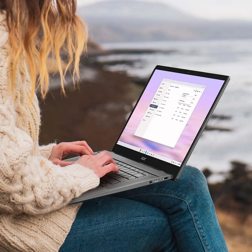 Ноутбук Acer Chromebook Plus CB515-2HT 15' FHD IPS Touch, Intel i5-1335U, 16GB, F512GB, UMA, ChromeOS, сірий (NX.KNYEU.004) - фото 2
