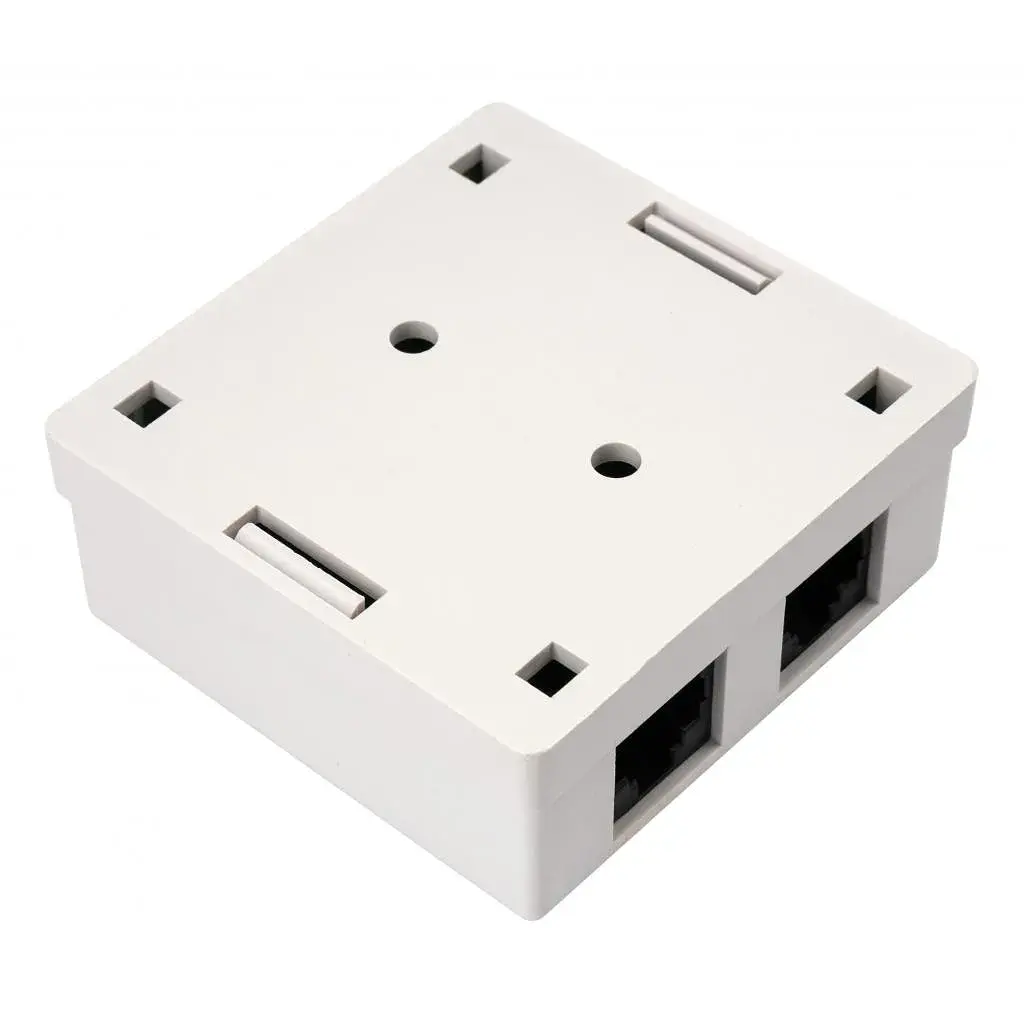 Комп'ютерна розетка RJ45x2 UTP cat.5e 8P8C Vinga (VCPRJ45O2) - фото 3