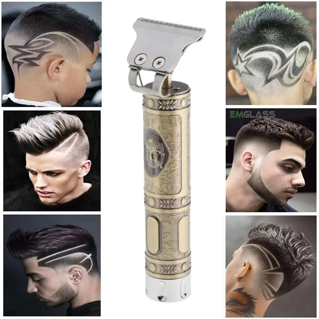 Акумуляторна машинка для стрижки волосся HAIR CLIPPER бритва тример окантувальний для бороди 5 Вт T9 - фото 2