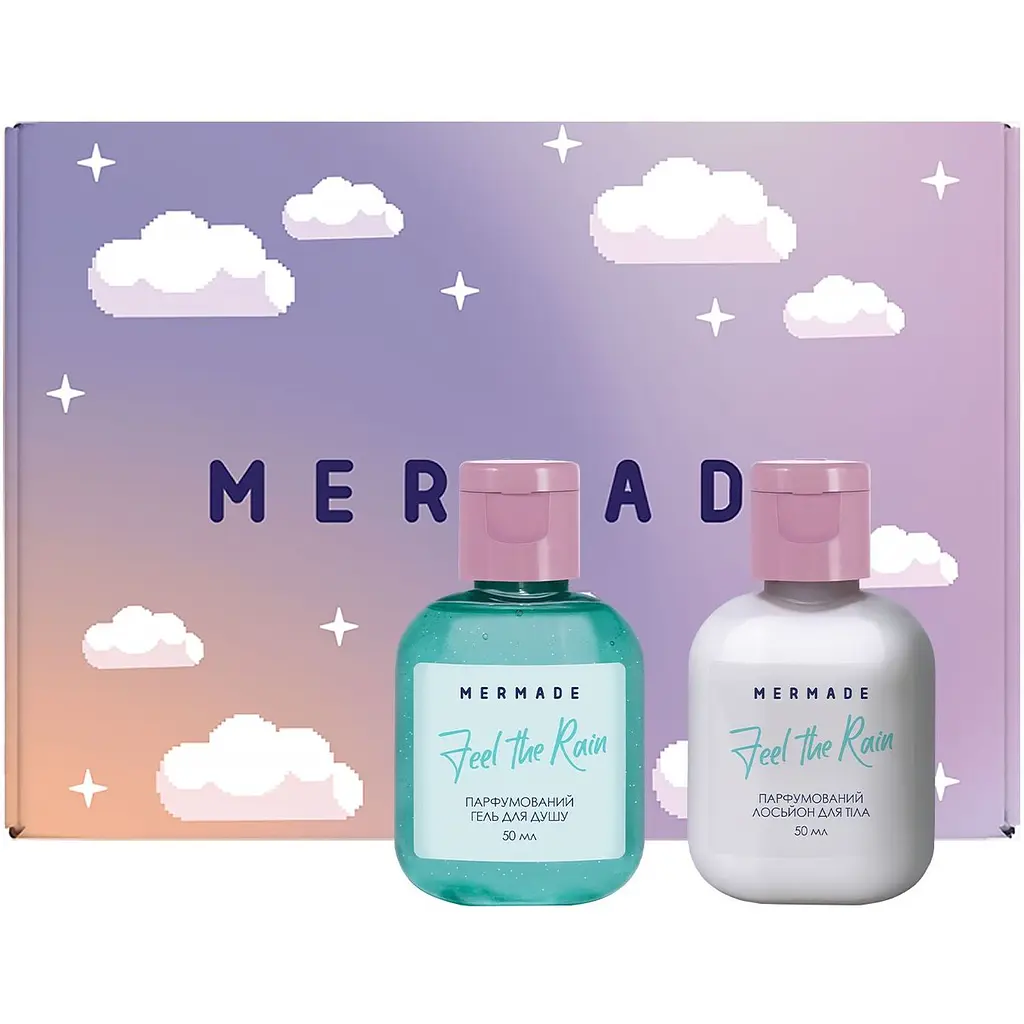 Парфумований набір для тіла Mermade Feel The Rain, гель для душу, 50 мл + лосьйон для тіла, 50 мл - фото 2