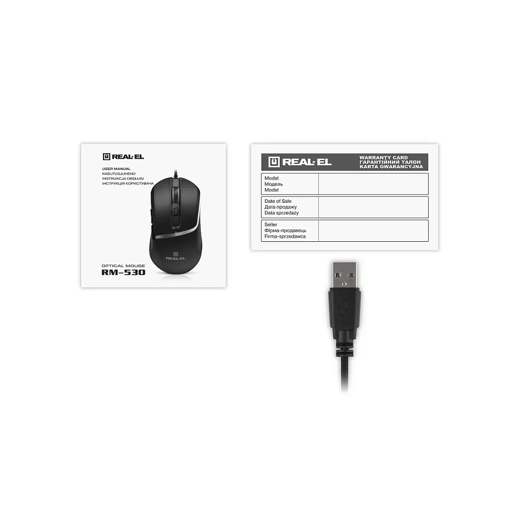 Мишка REAL-EL RM-530 USB Black (EL123200053) - фото 11