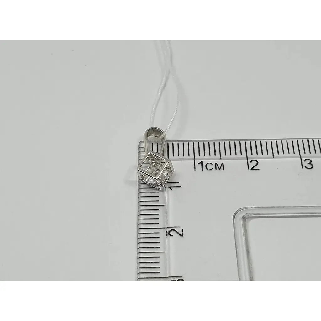 Золота підвіска Favoritum Куб з фианитом. 311657_Б - фото 3