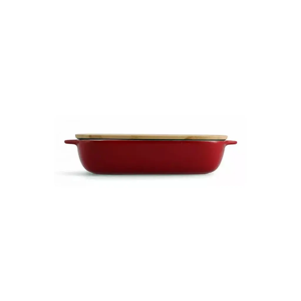 Форма для випікання KitchenAid з кришкою керамогранітна 3,8 л Червона (CC006108-001) - фото 2