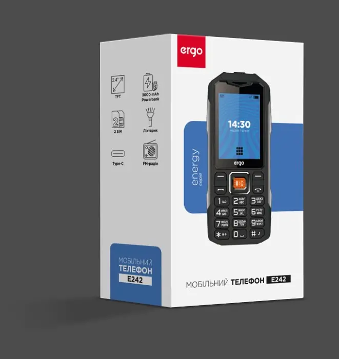 Мобiльний телефон Ergo E242 Dual Sim Чорний - фото 6