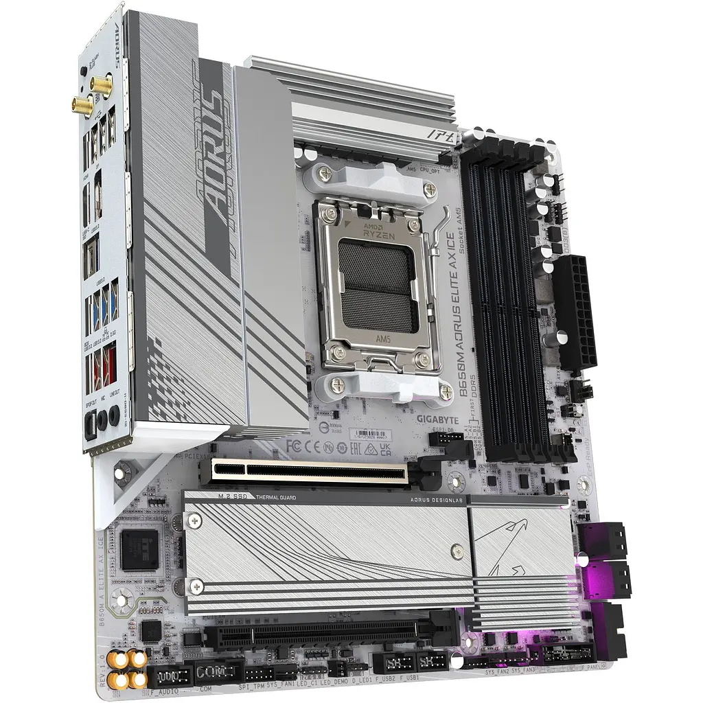Материнская плата Gigabyte B650M AORUS Elite AX Ice [139992] - фото 3