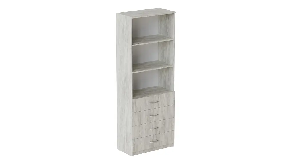 Шафа Анжело Ferrum-decor на 3 полиці з 4 ящиками 1900x700x380 ДСП Бетон 16 мм (FRD-105024) - фото 2