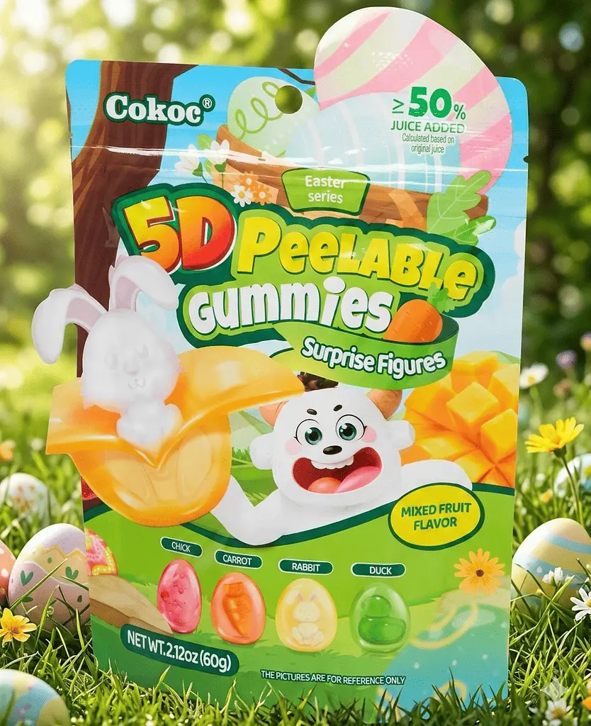 Желейні цукерки Cokoc 5D Peelable Gummies Mixed Fruit Flavor 60г - фото 4