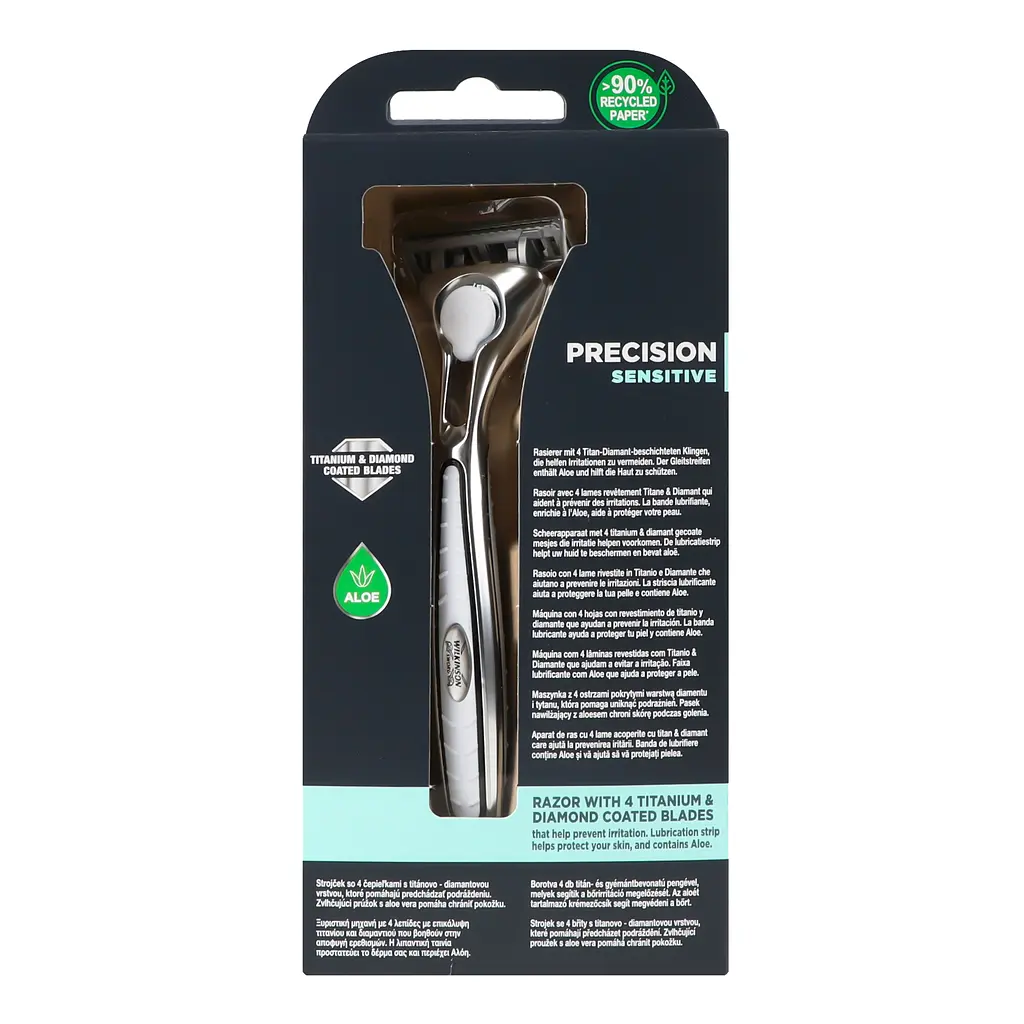 Бритва Wilkinson Sword Quattro Titanium Sensitive зі змінним картриджем, 1 шт. - фото 4