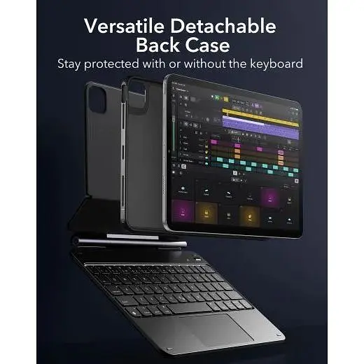 Чехол-клавиатура ESR Rebound Magnetic Keyboard Case 360 US Layout-Black для для iPad Air 11" (2024) | iPad Pro 11" M1 | M2 Chip (2021 | 2022) | iPad Air 10.9" 4 | 5 M1 (2020 | 2022) (6B0140901) - фото 3