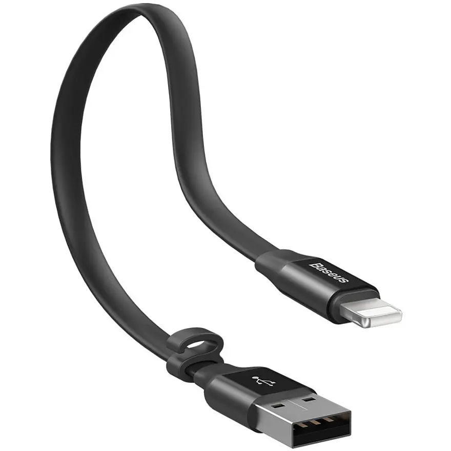 Кабель Baseus Nimble Portable USB to Lightning 0.23m Black (CALMBJ-B01) [86088] - фото 3