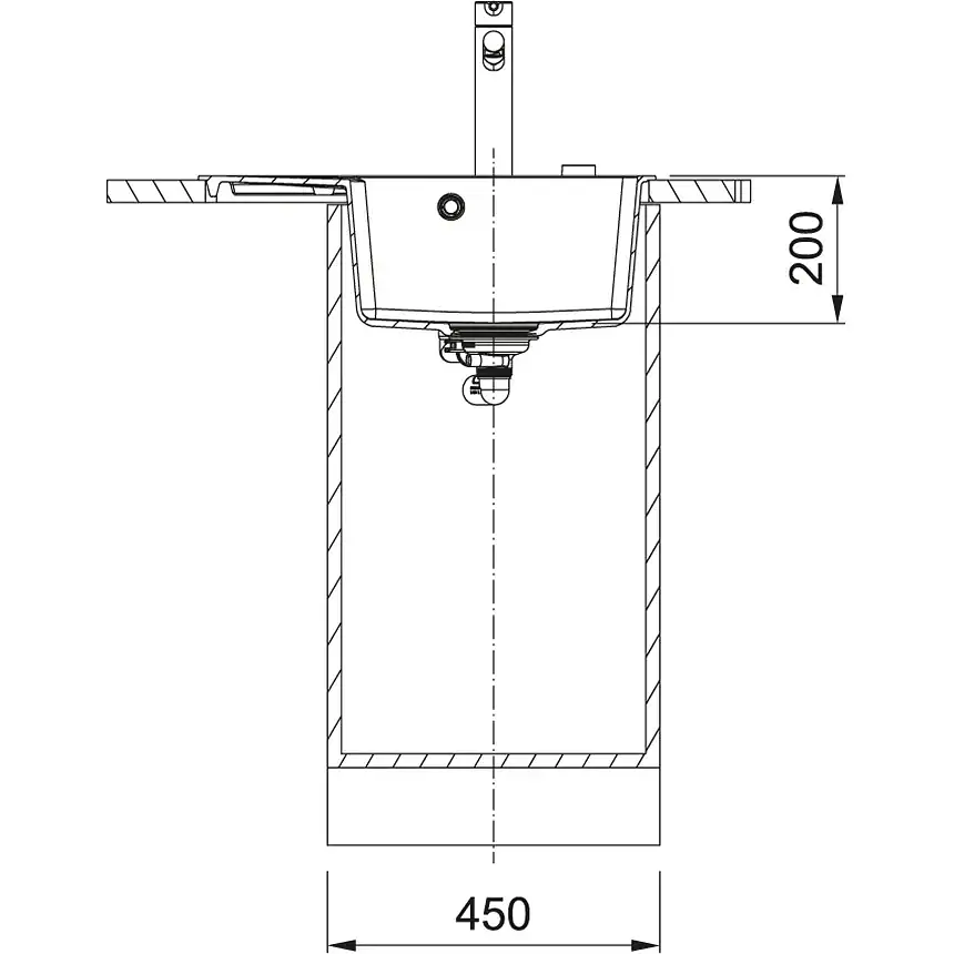 Кухонна мийка Franke Centro CNG 611-62 TL (114.0630.458) гранітна - крило праворуч - Чорний матовий - фото 3